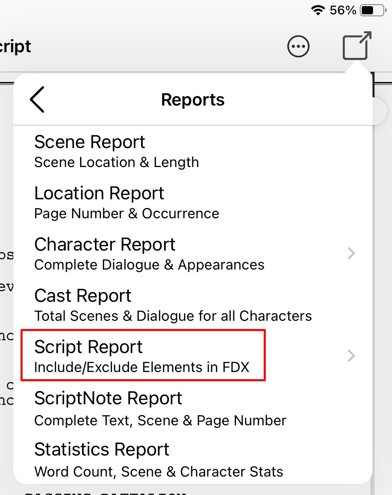 Scene and Page Numbers in Final Draft